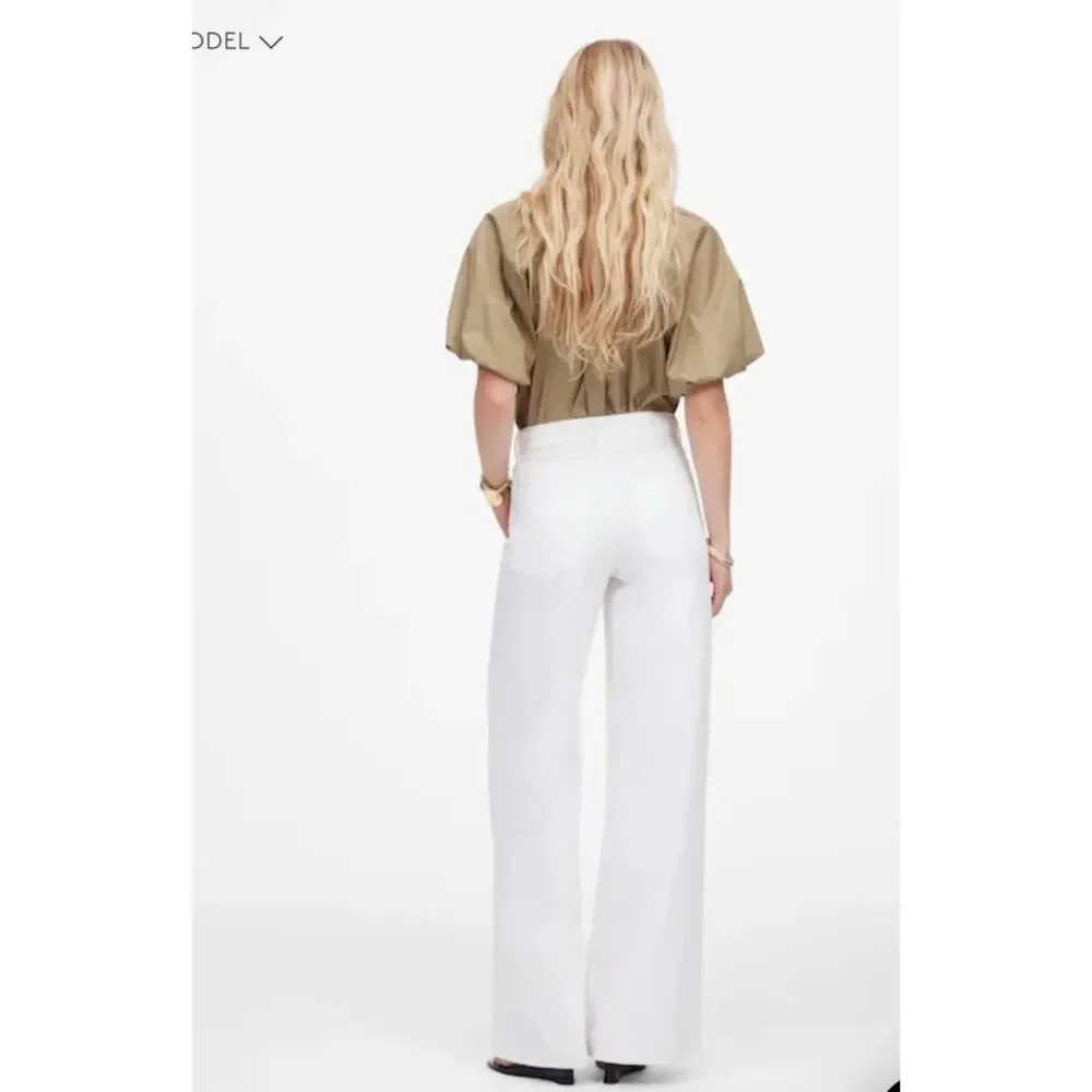 NWT Madewell Superwide-Leg Jeans: Airy Denim Edition White 24